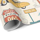 Vintage Road Trip Pattern (1) ラッピングペーパー (ロールコーナー)