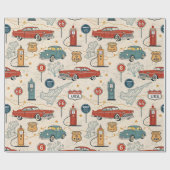 Vintage Road Trip Pattern (2) ラッピングペーパー (フラット)