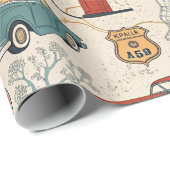 Vintage Road Trip Pattern (2) ラッピングペーパー (ロールコーナー)