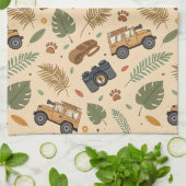 Vintage Road Trip Pattern (3) キッチンタオル (折り畳み)