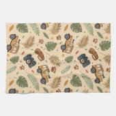 Vintage Road Trip Pattern (3) キッチンタオル (横)