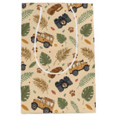 Vintage Road Trip Pattern (3) ミディアムペーパーバッグ (正面)