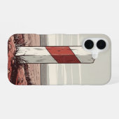 Vintage Roadside Marker iPhone 16ケース (裏面横)