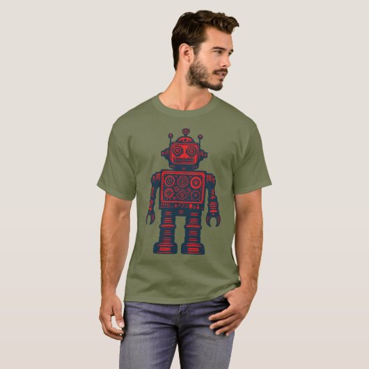 Vintage Robot Tシャツ (正面フル)