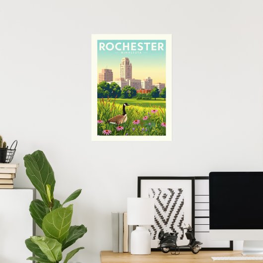 Vintage Rochester Minnesota ポスター (ホームオフィス)