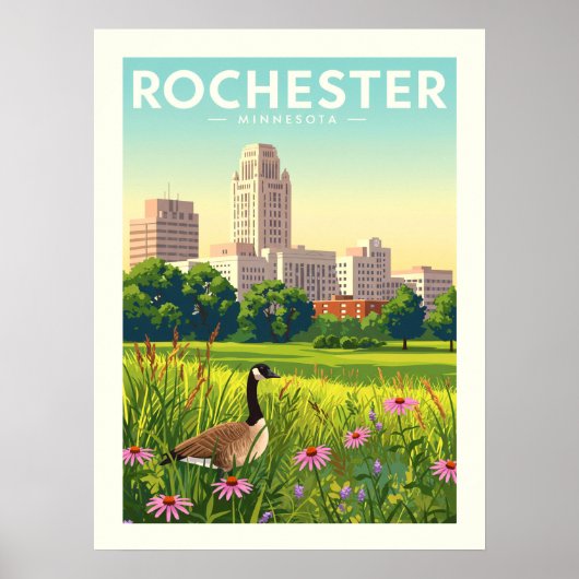 Vintage Rochester Minnesota ポスター (正面)