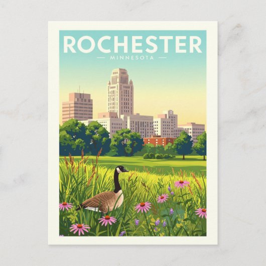 Vintage Rochester Minnesota ポストカード (正面)
