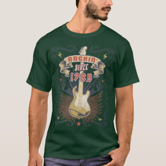 Vintage Rock Music Lover Rockin Since 1985 37th Bi Tシャツ