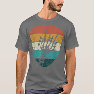 Vintage Rock & Roll Skeleton Hand Guitar Music Lov Tシャツ