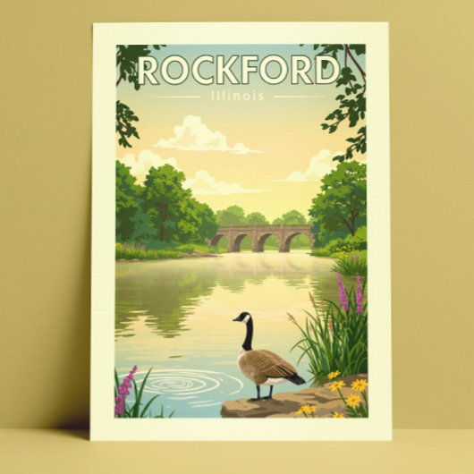 Vintage Rockford Illinois ポストカード