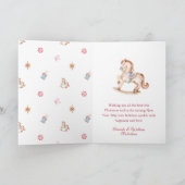 Vintage Rocking Horse Christmas Card 招待状 (内部)