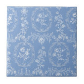 Vintage Rococo Flowers Floral Pattern タイル (正面)