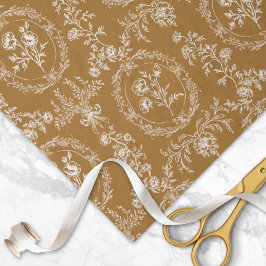 Vintage Rococo Flowers Floral Pattern 薄葉紙