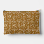 Vintage Rococo Flowers Floral Personalized Name アクセサリーポーチ (裏面)