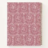 Vintage Rococo Flowers Floral Personalized Name ノートブック (裏面)
