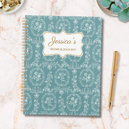 Vintage Rococo Flowers Floral Personalized Name プランナー手帳