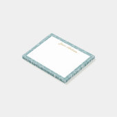 Vintage Rococo Flowers Floral Personalized Name ポストイット (アングル)