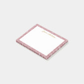 Vintage Rococo Flowers Floral Personalized Name ポストイット (アングル)