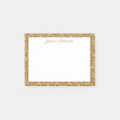 Vintage Rococo Flowers Floral Personalized Name ポストイット (正面)