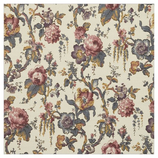 Vintage Rococo Revival Chinoiserie Pattern ファブリック (見本)