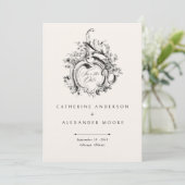 Vintage Rococo Vignette Elegant Wedding セーブザデート (スタンド正面)