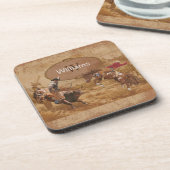 Vintage Rodeo Cowboy Western コースター (左側)