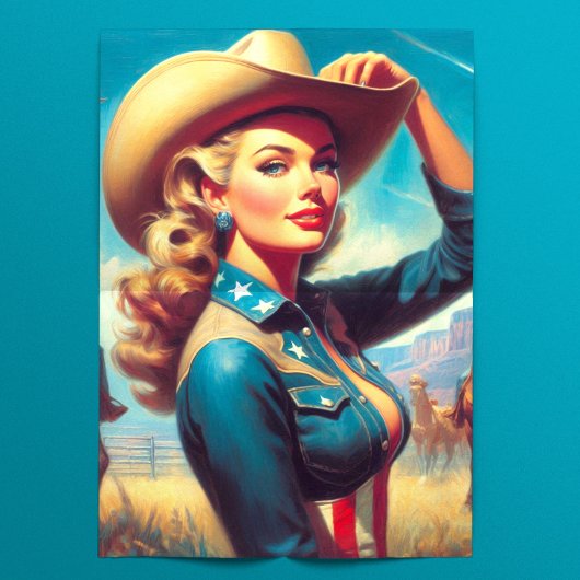 Vintage Rodeo Pin-up 薄葉紙
