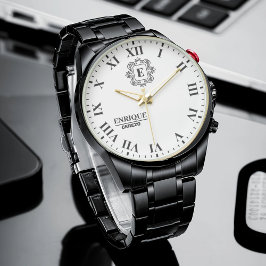 Vintage Roman Numeral Monogram Classic Timeless 腕時計