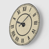 Vintage Roman Numerals Clock ラージ壁時計 (傾斜)