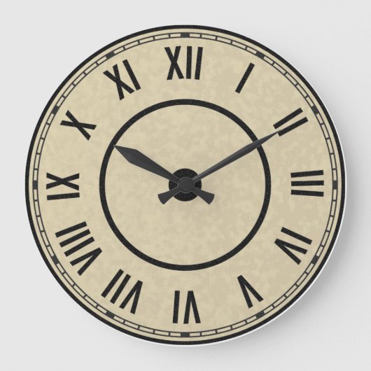 Vintage Roman Numerals Clock ラージ壁時計 (正面)