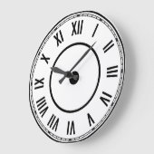 Vintage Roman Numerals Clock ラージ壁時計 (傾斜)