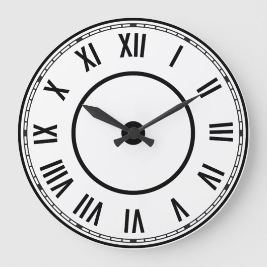 Vintage Roman Numerals Clock ラージ壁時計 (正面)
