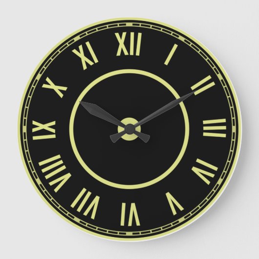 Vintage Roman Numerals Clock ラージ壁時計 (正面)