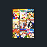 Vintage Romance Comic Book Cover Collage キャンバスプリント<br><div class="desc">This is a collage of nine Golden Age and Silver Age romance comic book covers.  © Copyright 2022 P.D.,  Vintage Comic Art.  All rights reserved.</div>