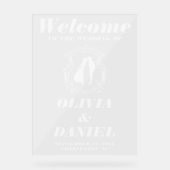 Vintage Romance Welcome for Weddings アクリルサイン (正面)