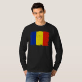 Vintage Romania Flag Romanian Independence Day Tシャツ (正面フル)