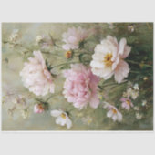 Vintage Romantic Floral Pastel Pink Decoupage 薄葉紙 (正面)