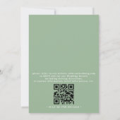 Vintage Romantic Garden Elegant QR Code Wedding 招待状 (裏面)