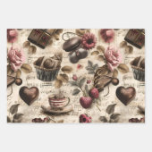 Vintage Romantic Junk Journal Decoupage Victorian ラッピングペーパーシート (正面2)