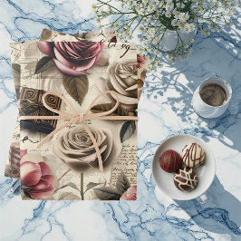 Vintage Romantic Junk Journal Decoupage Victorian  ラッピングペーパーシート