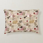 Vintage Romantic Love Letters & Wax Seals アクセントクッション (正面)