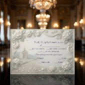 Vintage Romantic Sage Cream Hydrangea 出欠カード