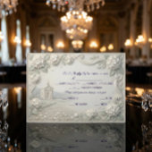 Vintage Romantic Sage Cream Hydrangea 出欠カード