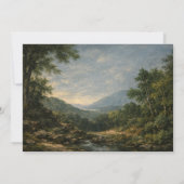 Vintage Romantic tapestry blue Wedding Details セーブザデート (裏面)