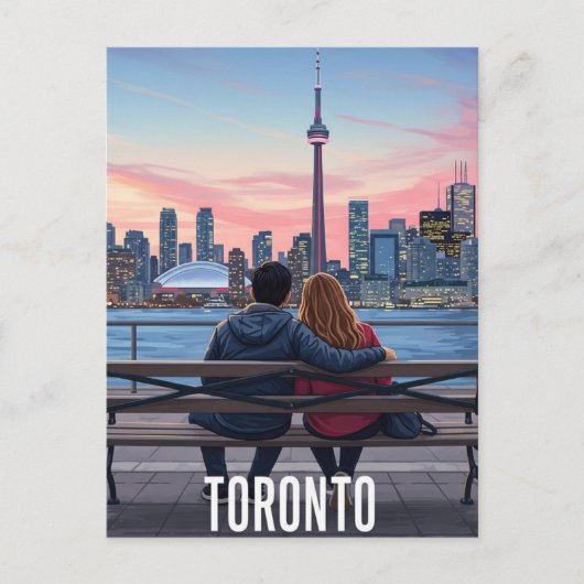 Vintage Romantic Toronto Canada Travel ポストカード (正面)
