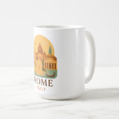 Vintage Rome Italy Travel Colosseum & Pantheon  コーヒーマグカップ (正面右)