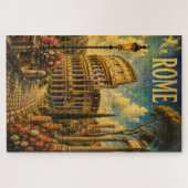 Vintage Rome Italy Travel Poster Jigsaw Puzzle ジグソーパズル (横)