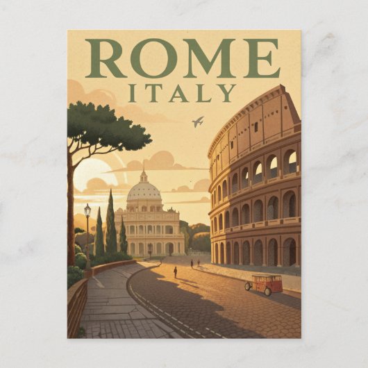 Vintage Rome Travel ポストカード (正面)