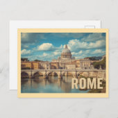 Vintage Rome Travel ポストカード (正面/裏面)