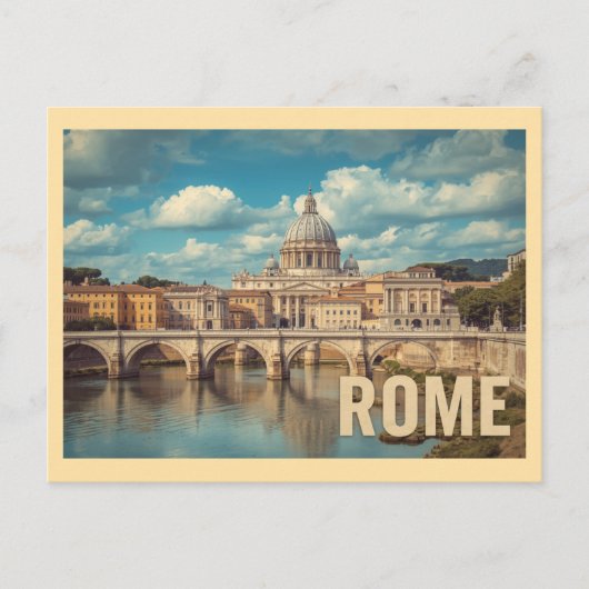 Vintage Rome Travel ポストカード (正面)